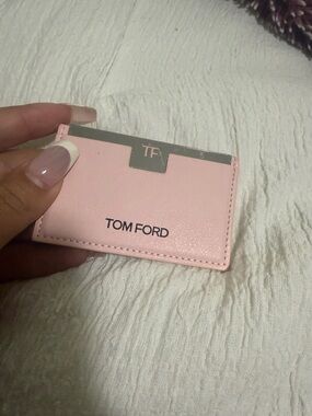 Tom Ford Light Pink Card Holder with Silver Accent VIP gift